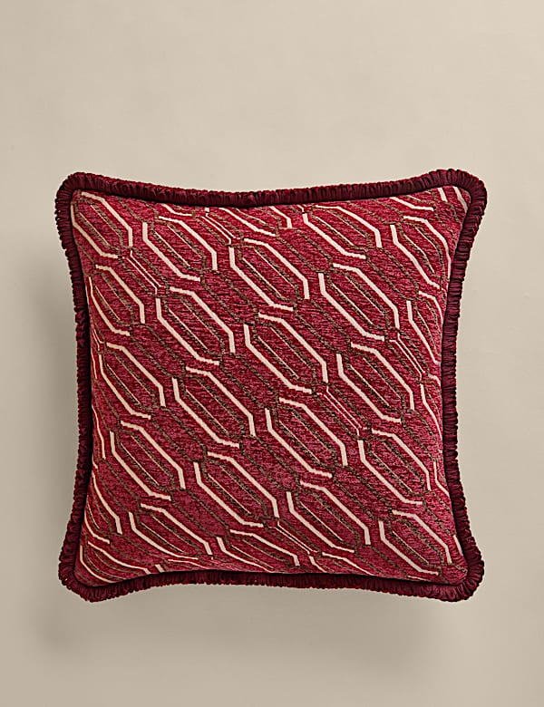 Chenille Geometric Cushion - CZ