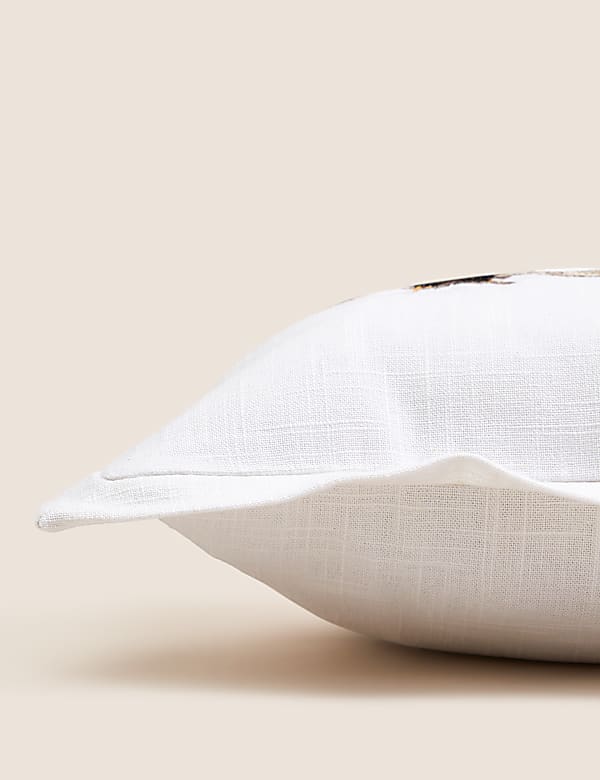 Cotton with Linen Bee Bolster Cushion - JE