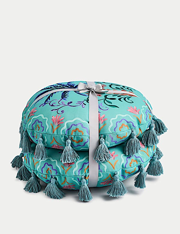 Set of 2 Palm Round Outdoor Cushions - PT