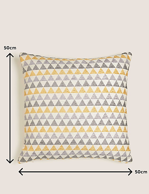 Chenille Geometric Cushion