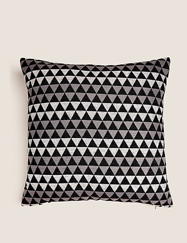 Chenille Geometric Cushion