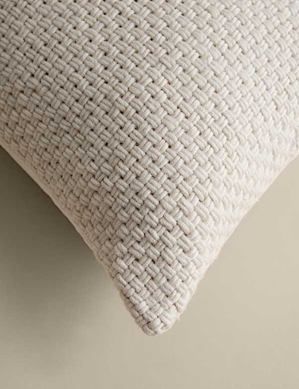 Pure Wool Basket Weave Cushion - GR