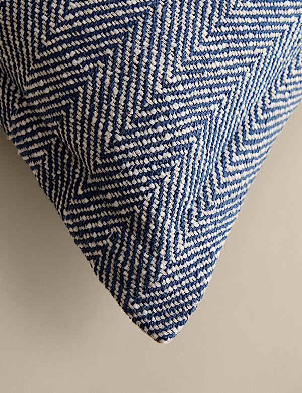 Pure Cotton Herringbone Cushion - IT