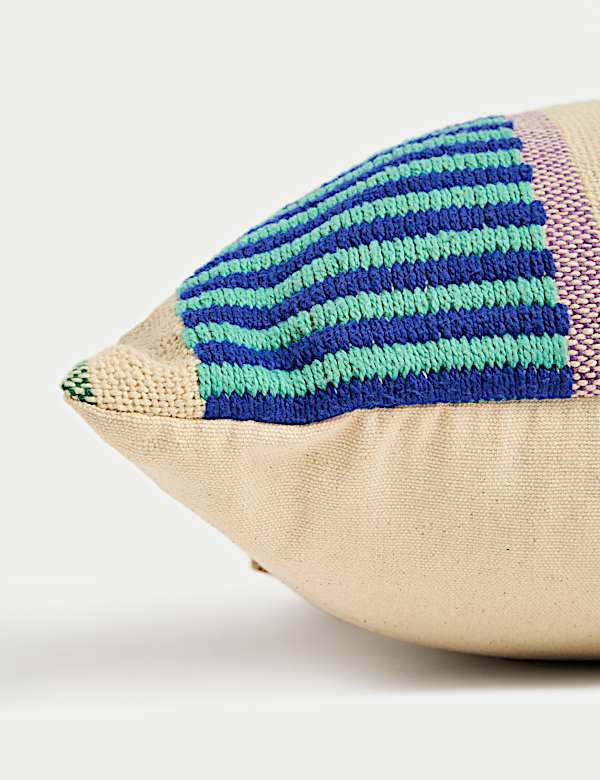 Set of 2 Pure Cotton Modern Stripe Outdoor Cushions - HR