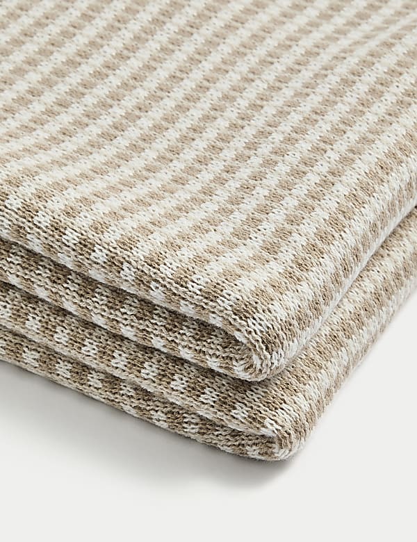 Two Tone Knitted Throw - ES