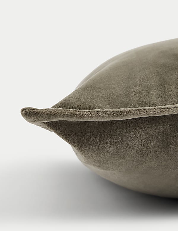 Pure Cotton Velvet Large Cushion - GR