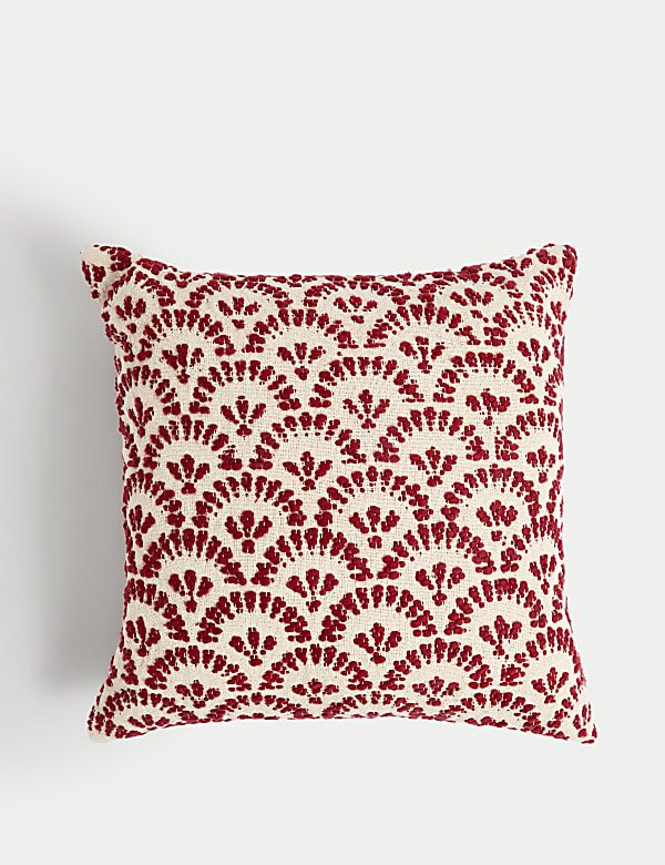 Pure Cotton Fan Jacquard Cushion - BG