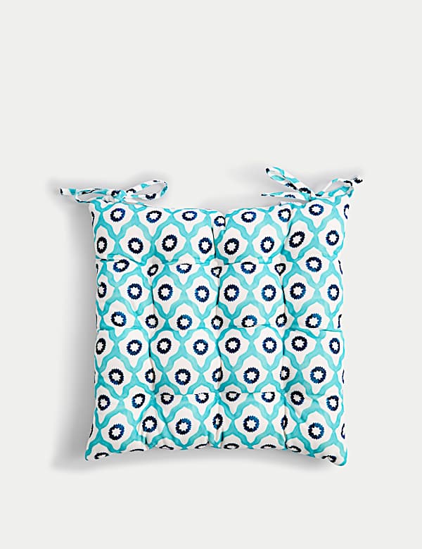 Set of 2 Geometric Outdoor Seat Pads - BG