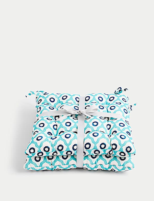Set of 2 Geometric Outdoor Seat Pads - NZ