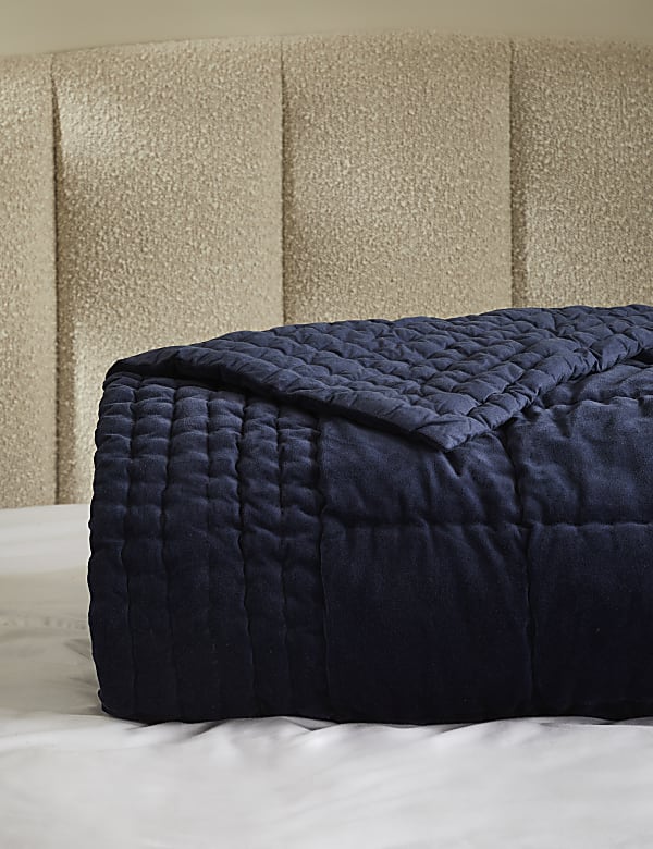 Cotton Velvet Quilted Bedspread - CA