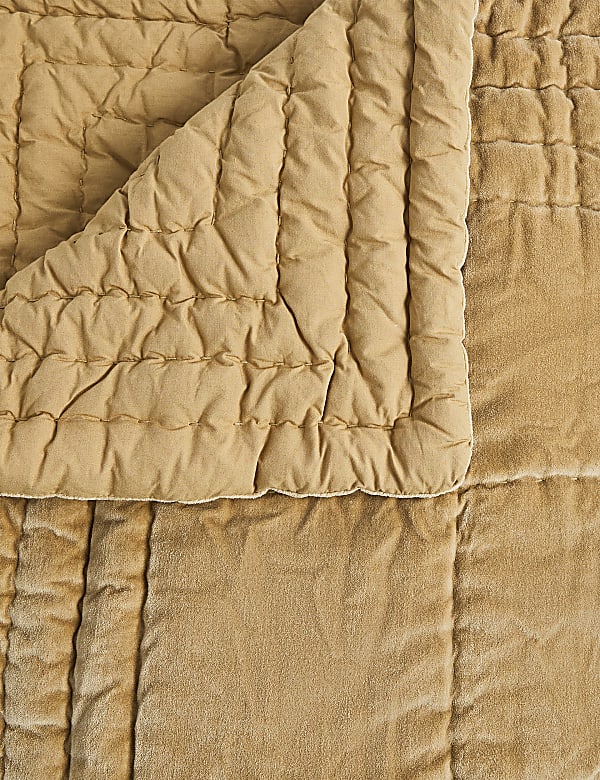 Cotton Velvet Quilted Bedspread - US