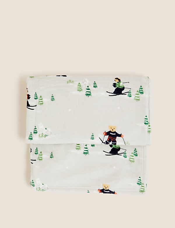 Spencer Bear Fleece Cushion & Throw Bundle - AL