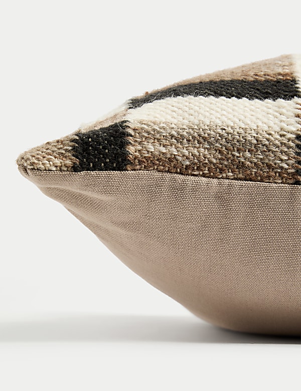 Coussin en laine mélangée à motif géométrique - CA