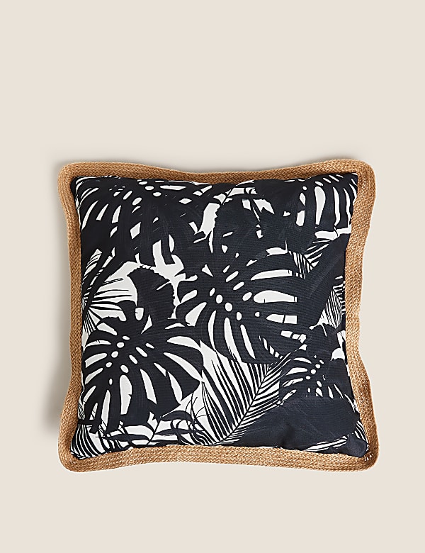 Set of 2 Leaf Print Outdoor Cushions