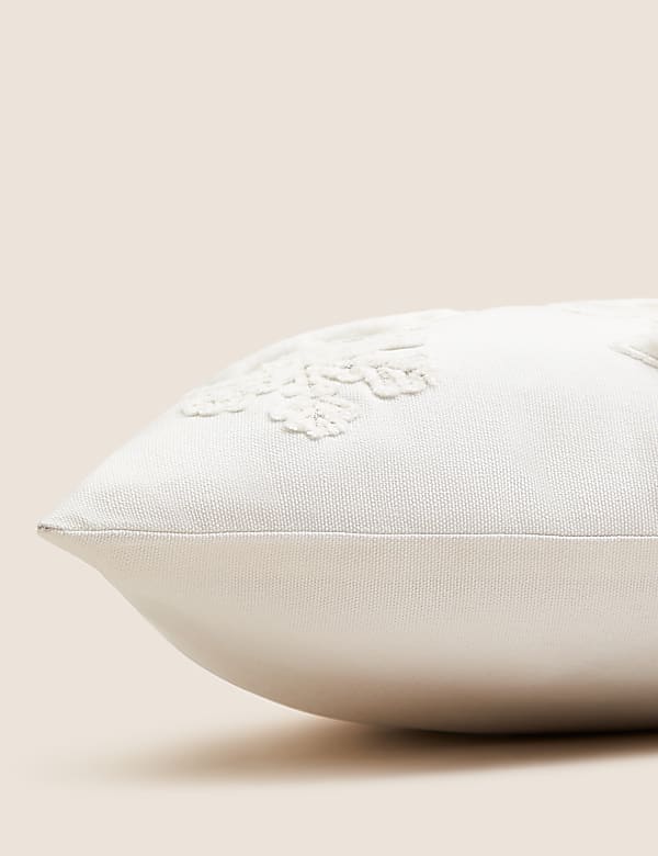 Pure Cotton Christmas Tree Applique Cushion - GR