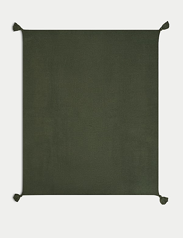 Gebreide sprei met kwastjes - BE