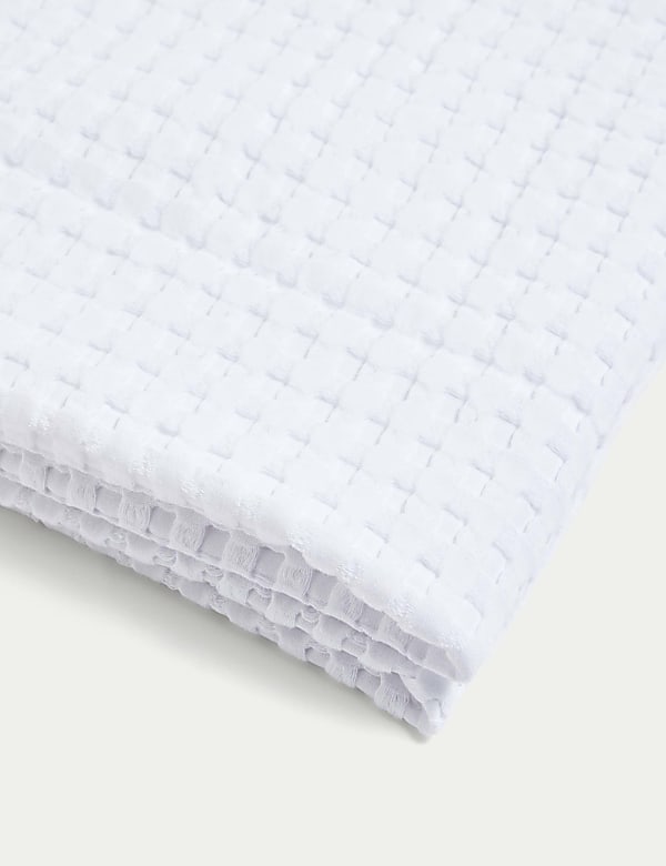 Pure Cotton Large Waffle Throw - JO