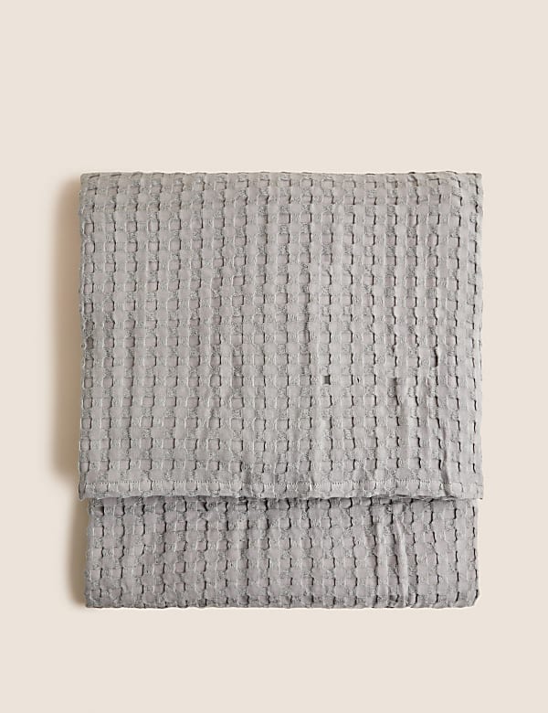 Pure Cotton Large Waffle Throw - US