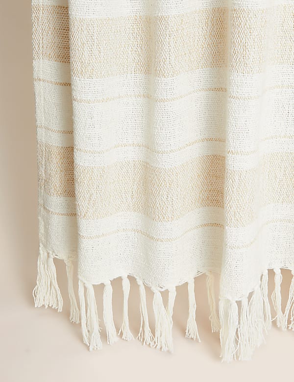 Pruhovaný přehoz z čisté bavlny - CZ