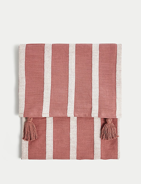 Pure Cotton Striped Lightweight Throw - QA