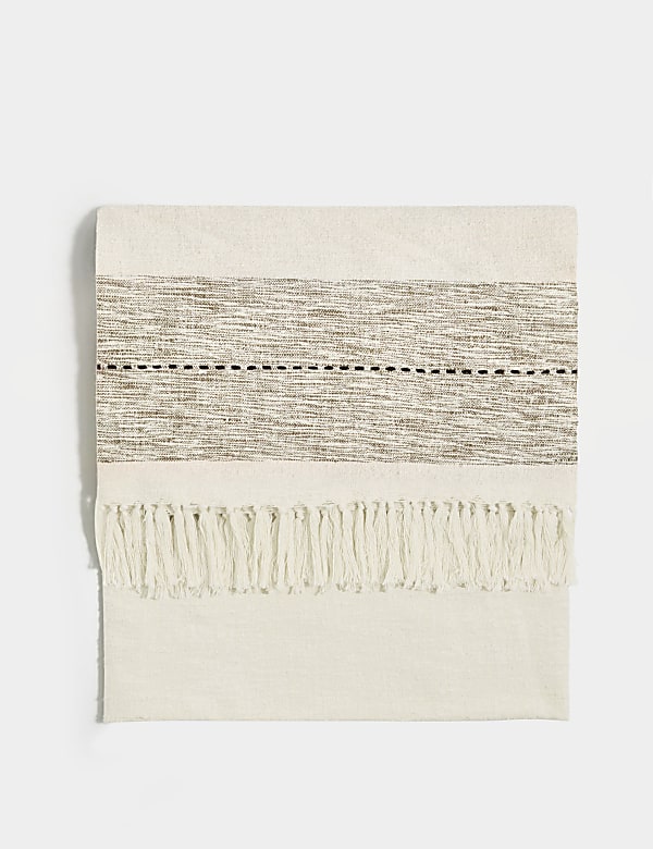 Pure Cotton Striped Textured Throw - FR