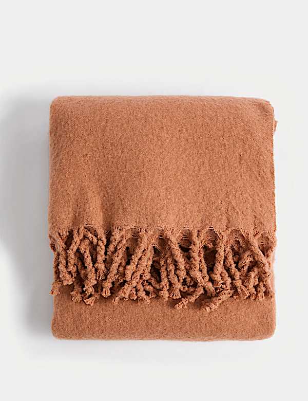 Faux Mohair Throw GREY Throws M S US