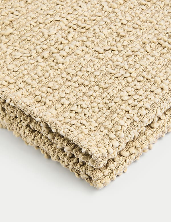 Pure Cotton Bouclé Throw - HR