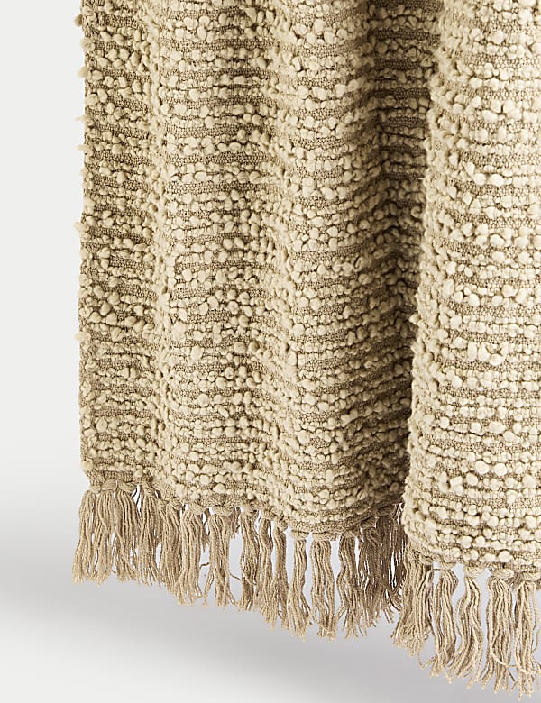 Pure Cotton Bouclé Throw - HR