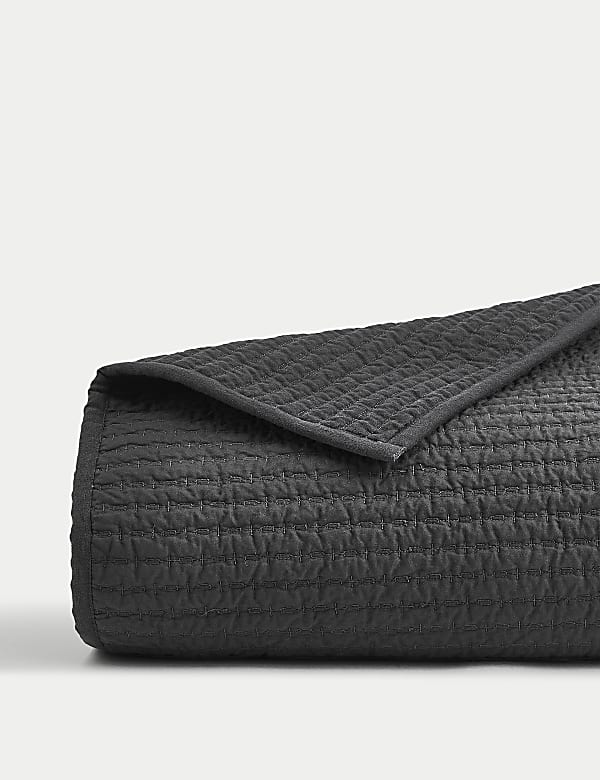 Cotton with Linen Embroidered Bedspread - BG