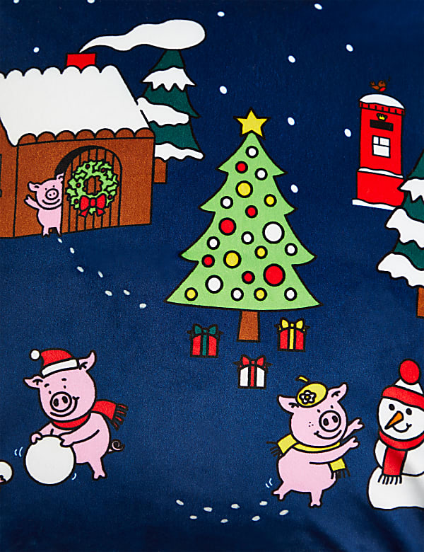Percy Pig&trade; Velvet Christmas Cushion - GR