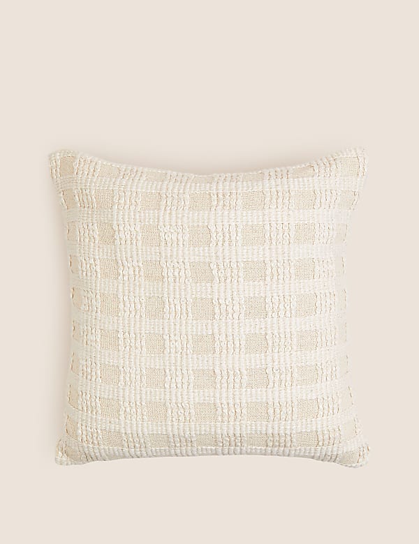 Pure Cotton Checked Cushion - LT