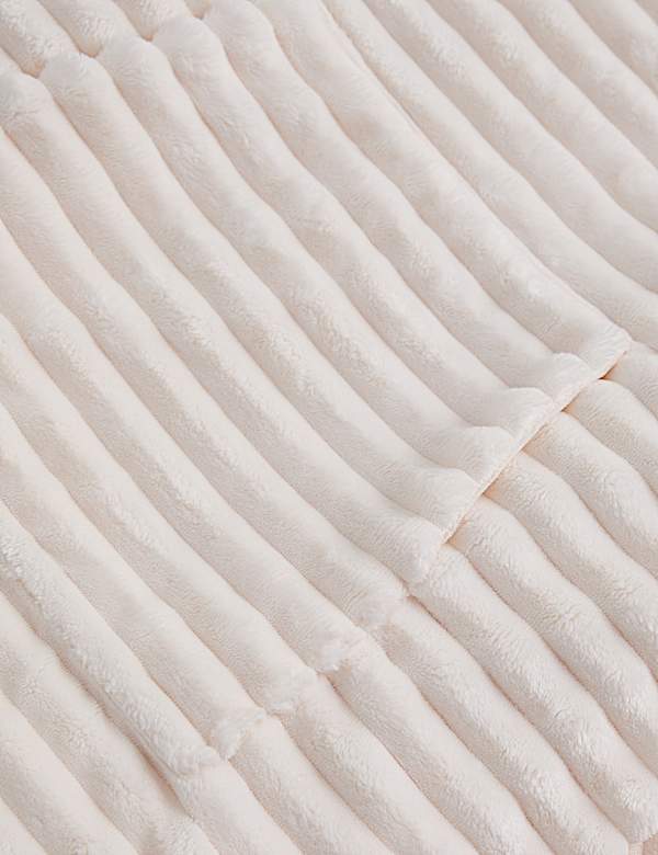 Ribbed Fleece Hooded Blanket - US