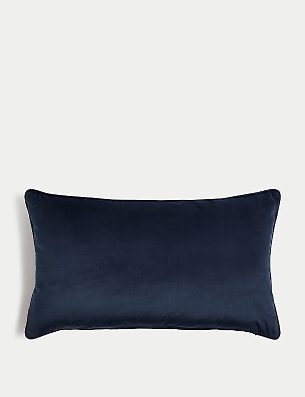 Velvet Piped Bolster Cushion NAVY Cushions M S CY