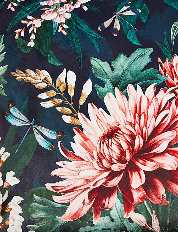 Velvet Floral Cushion - NZ