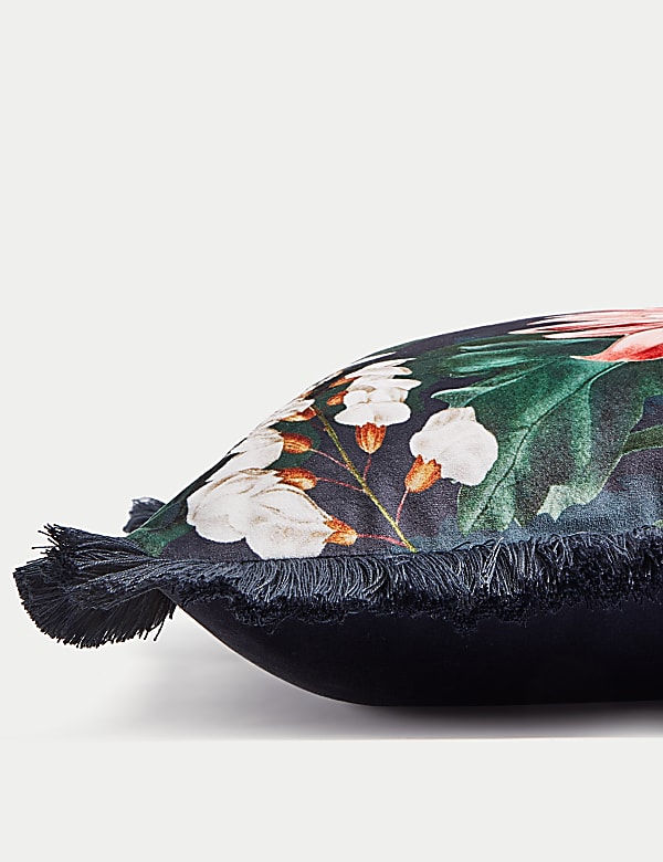 Velvet Floral Cushion - NZ