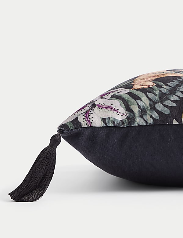 Chenille-Kissen mit Leopardenprint - DE