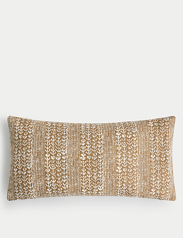 Pure Cotton Block Print Bolster Cushion - HK