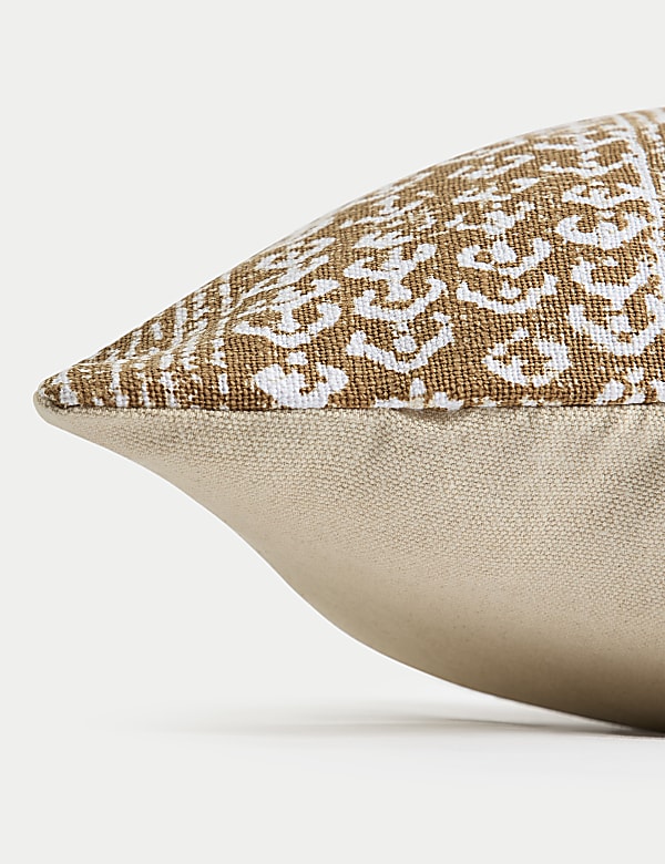 Pure Cotton Block Print Bolster Cushion - AT