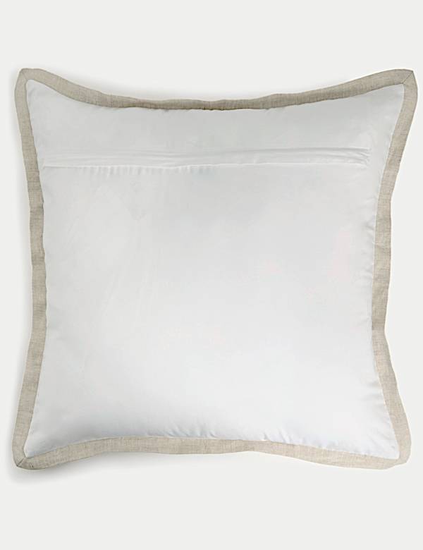 Linen Border Large Quilted Cushion - AU