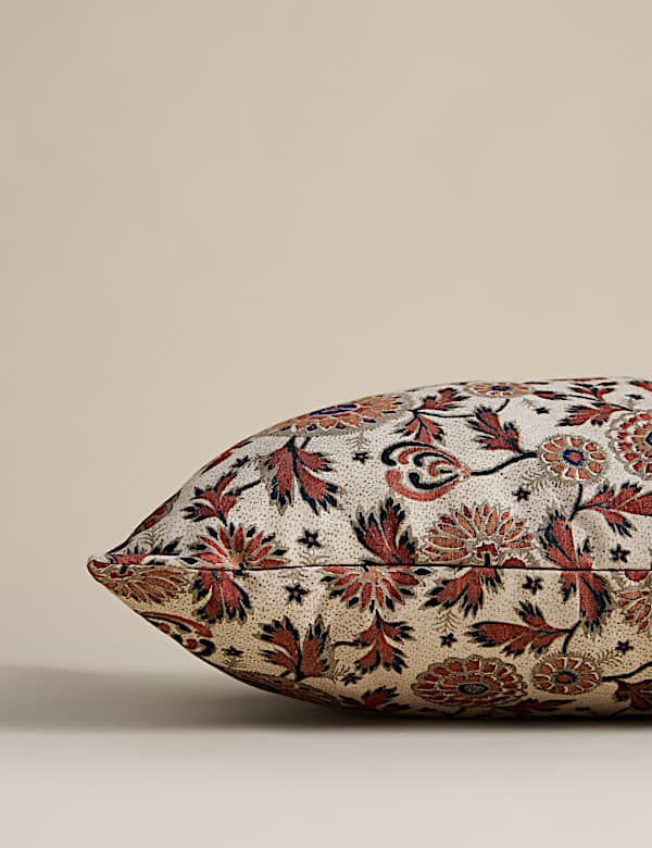 Cotton Rich Floral Bolster Cushion - AU