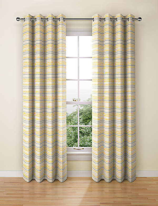 Chenille Triangle Eyelet Curtains - NL