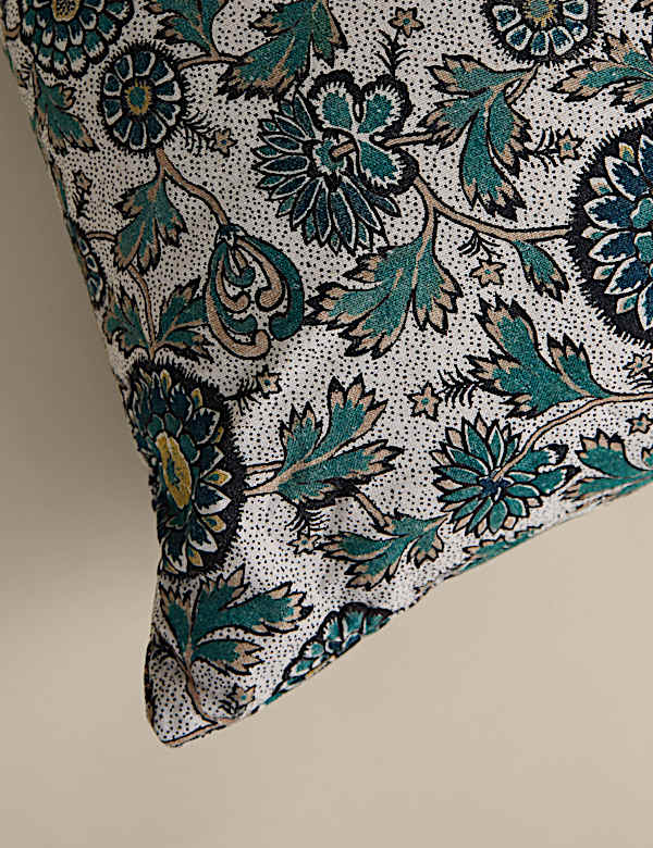 Cotton Rich Floral Cushion - DE