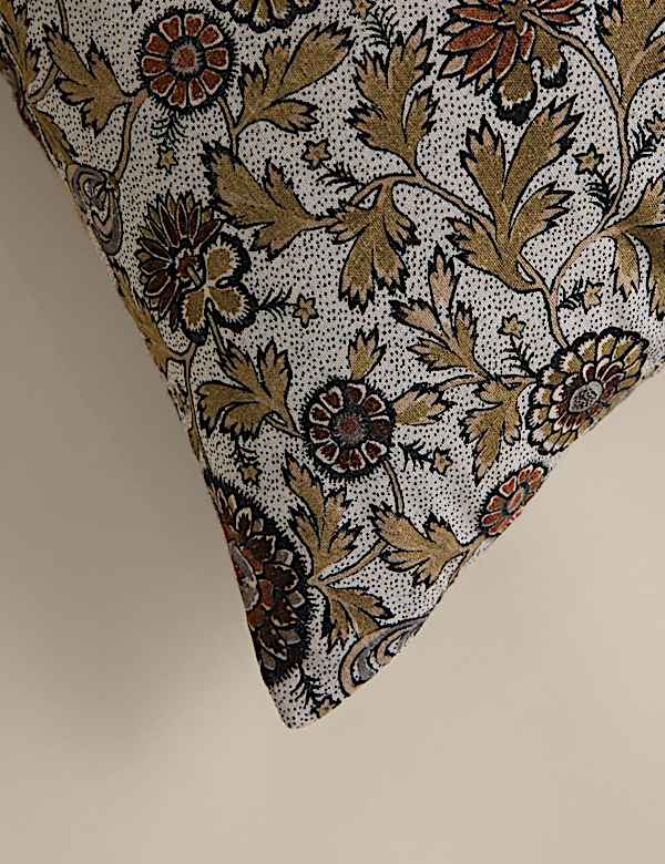 Cotton Rich Floral Cushion - GR