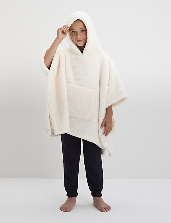 Teddy Fleece Hooded Blanket - GR