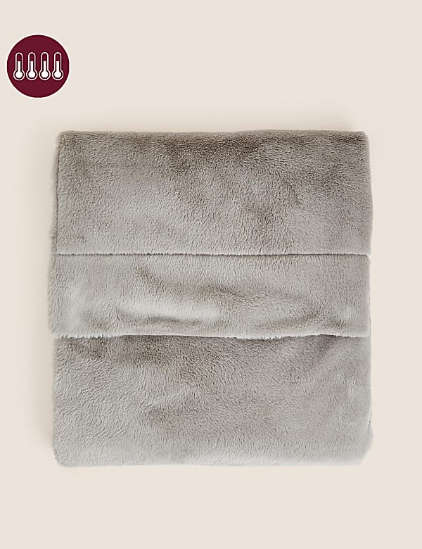 Supersoft Faux Fur Throw LIGHT GREY Throws M S CA