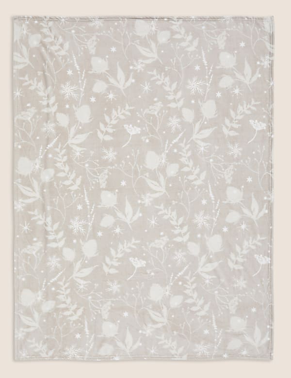 Fleece Floral Throw