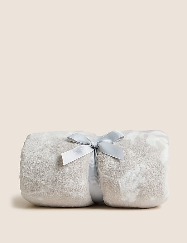 Fleece Floral Throw