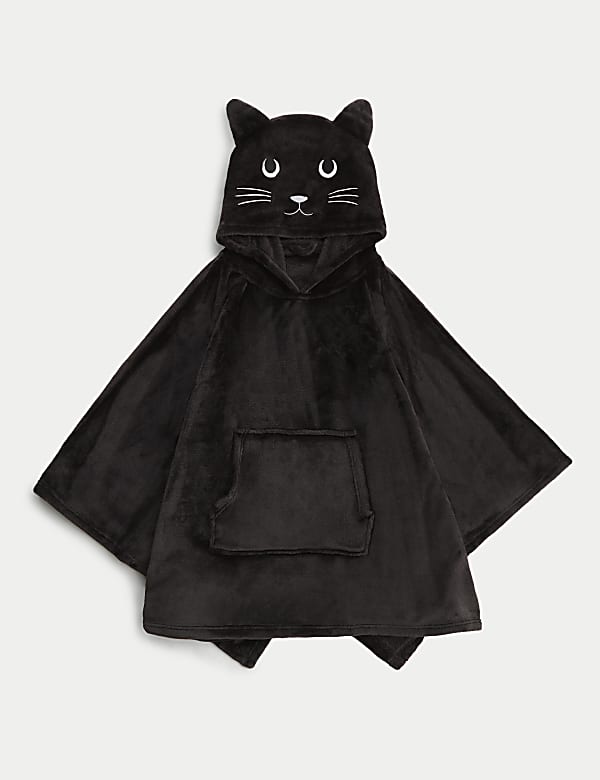 Black cat fleece blanket shop