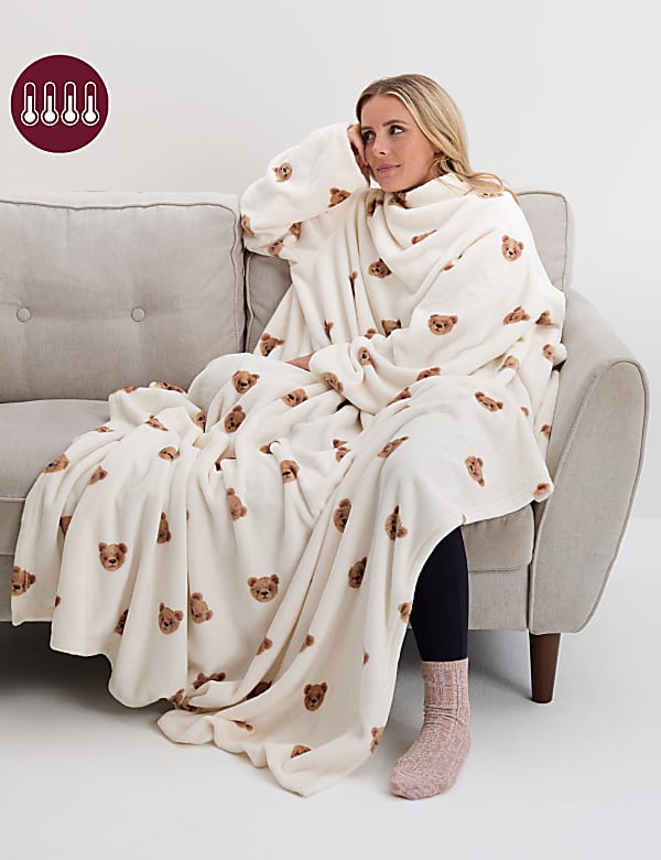Spencer Bear Sleeved Blanket Throws M S US