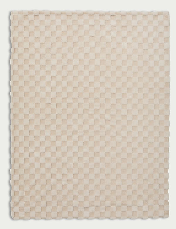 Fleece Checked Throw - JE